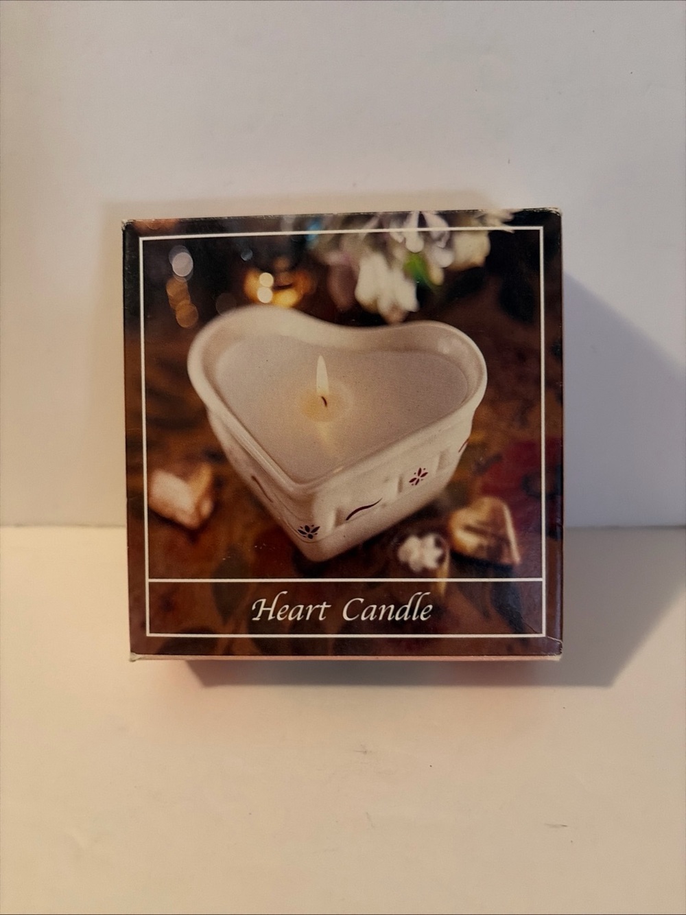 Longaberger HEART shaped candle refill rose scent NEW in box Mothers Day wedding